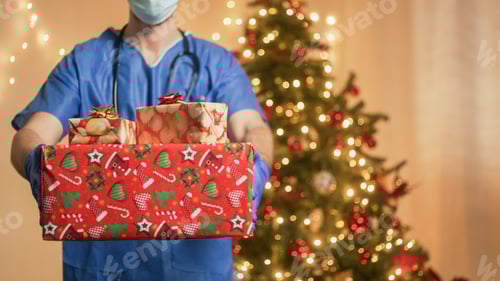 Preview: Doctor With Christmas Gifts box