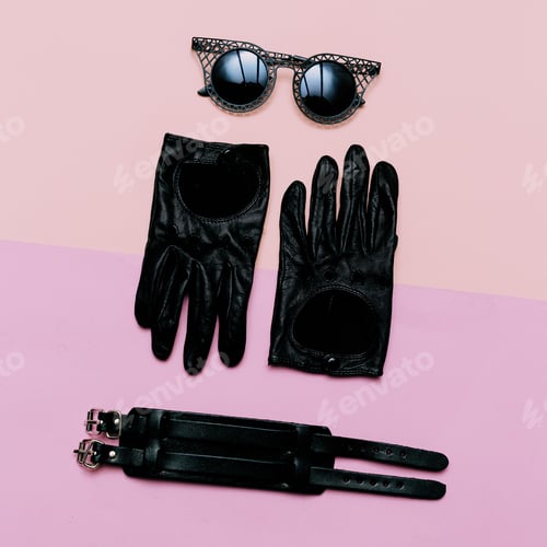 Preview: clothes top view Women's Accessories Gloves, sunglasses, bracele