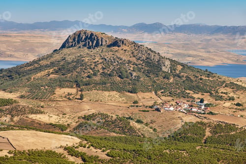 Preview: Lake scenery in Extremadura. La Serena reservoir. Siberia extremena, Spain