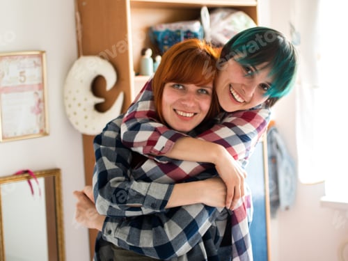 Preview: Happy lgbt couple at home