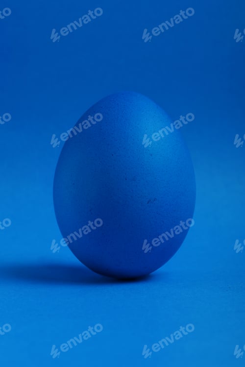 Preview: Blue egg on blue background