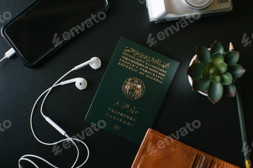 Preview: Travel Flat lay of a passport
