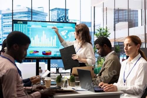 Preview: Business colleagues team study feedback on old projects for future improvements