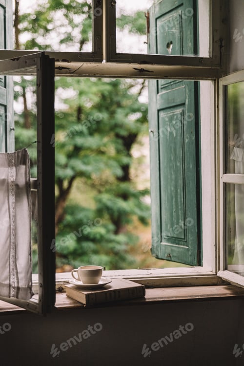 Preview: Drinking tea/coffee on a cold summer morning.