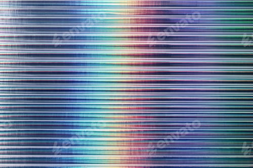 Preview: Iridescent gradient ribbed glass background, horizontal abstract texture
