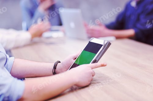 Preview: businessman using tablet computer