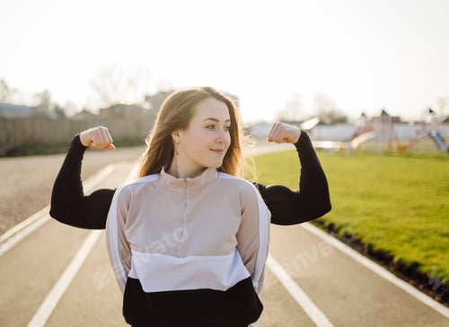 Preview: Friends fitness training together outdoors living active healthy