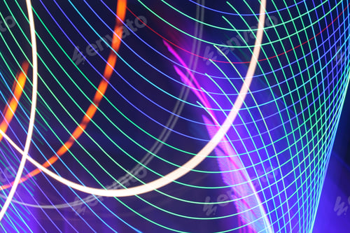 Preview: Abstract background with colorful lights in sliding and bending forms