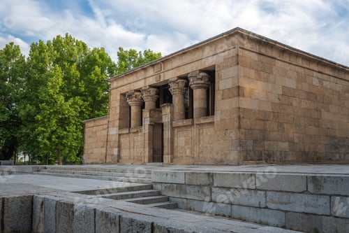 Preview: Temple of Debod - ancient Egyptian temple at La Montana Park - Madrid, Spain