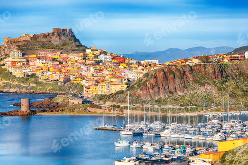 Preview: Picturesque view of Medieval town of Castelsardo.