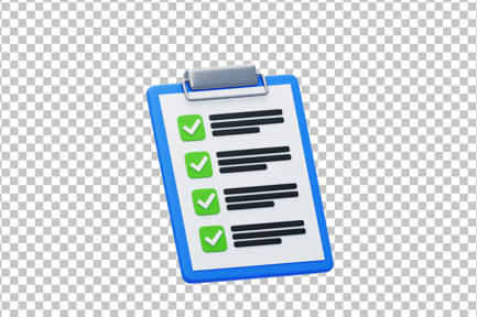 Preview: To Do List with Checkmarks 3D Icon