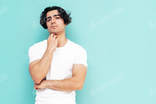 Preview: Handsome stylish man posing in studio