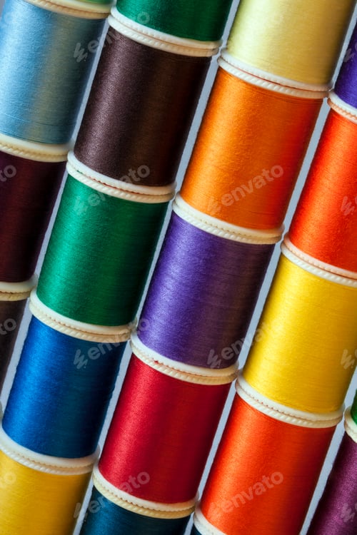 Preview: Colored sewing threads