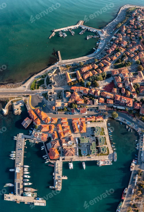 Preview: Top view of Nessebar old town at the Black Sea coast in Bulgaria