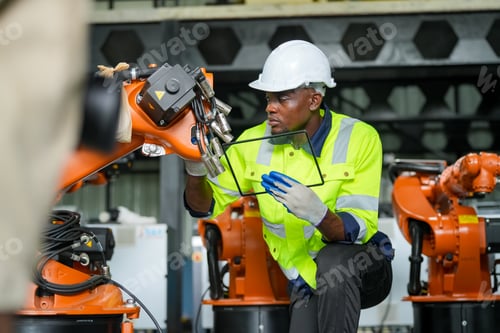 Preview: Robotic Arm modern industrial technology. Industrial robots production