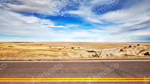 Preview: Photo of an empty road, travel concept background.