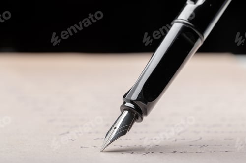 Preview: Fountain Pen on Written Page