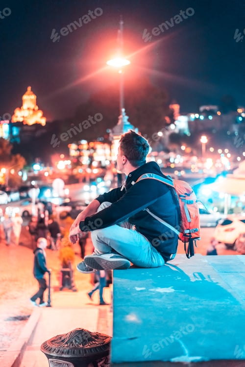 Preview: Guy on the background of the Tbilisi.