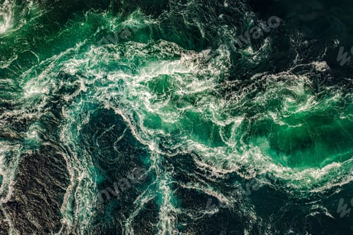 Preview: Waves of water of the river and the sea meet each