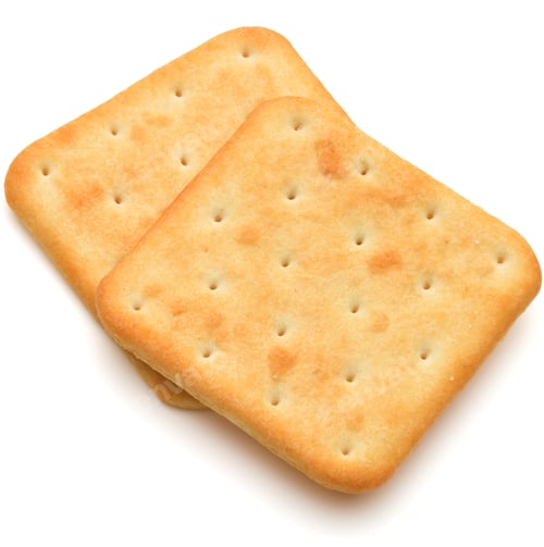 Preview: Dry cracker cookies isolated on white background cutout