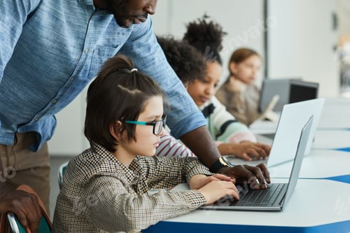 Preview: Students in IT Class Side View