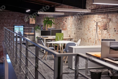 Preview: Interior of a modern industrial style loft office