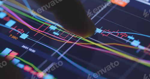 Preview: Finger touch on the stock market graph