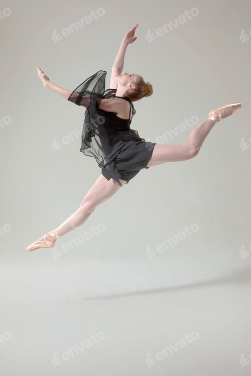 Preview: Graceful ballerina performing an elegant leap