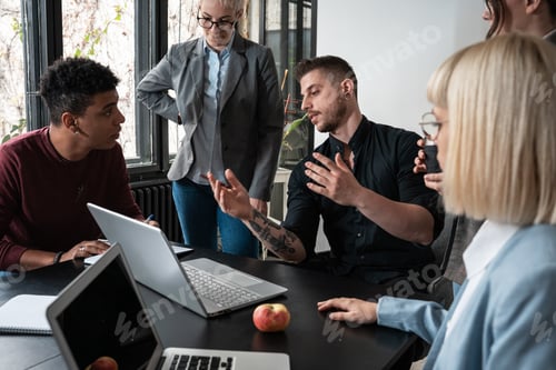 Preview: Casual marketing executives meeting.