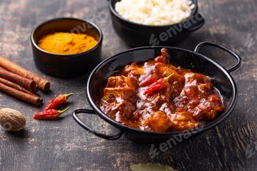 Preview: Curry chicken tikka masala with rice