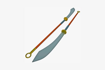 Preview: Curved medieval swords with ornate handles
