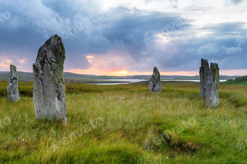 Preview: Sunset over the Callanish IV stone circle