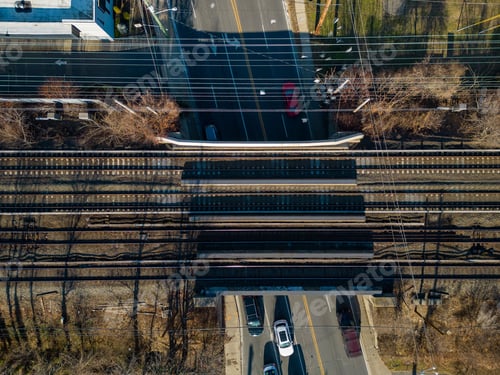 Preview: Aerial view of railroads