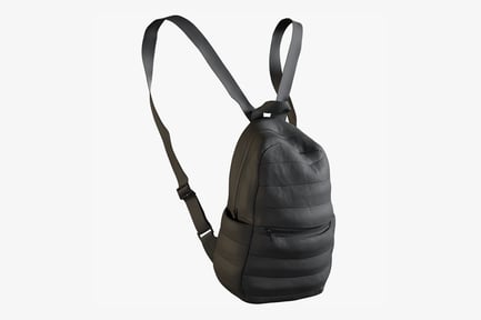 Preview: Quilted Women's Backpack, Modern Black Travel Bag