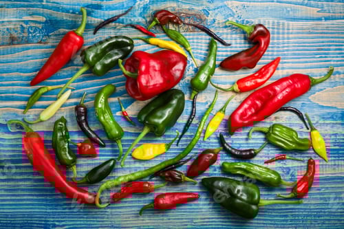 Preview: Colorful chile mix, top view