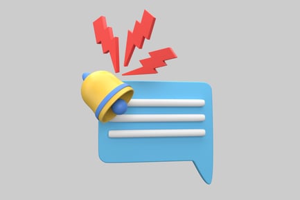 Preview: Business notification alert with chat