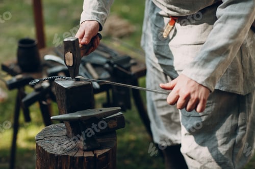Preview: Blacksmith at work and tool