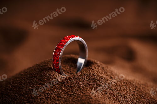Preview: Red jewellery ring