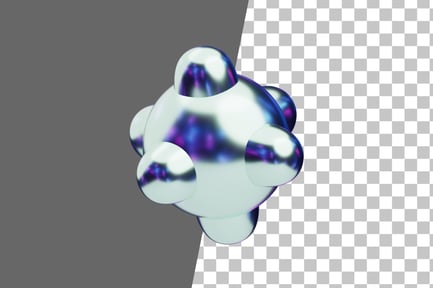Preview: Chromatic Abstract Bubble Node 3D Icon