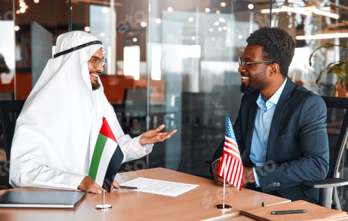 Preview: Diplomatic negotiations between countries in the office