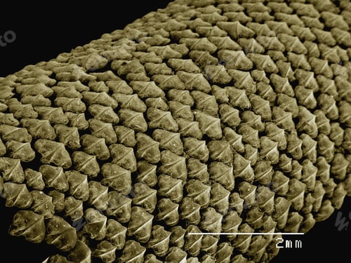 Preview: Coloured SEM of shark skin (Squalus sp)
