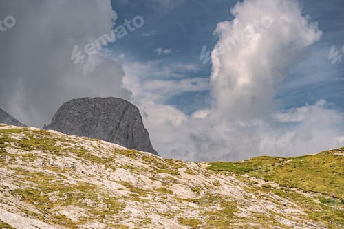 Preview: Beautiful landscape with rocky mountain in Alps