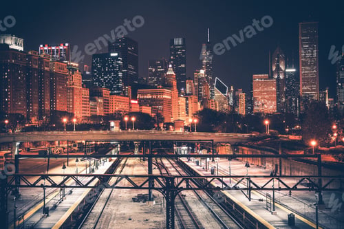 Preview: Chicago Skyline and Railroad