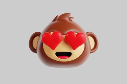 Preview: Monkey emoji heart eyes