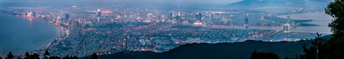 Preview: Panoramic view of Da Nang City after sunset, Vietnam