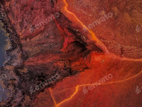 Preview: Drone shot of dry volcanic craters