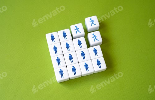 Preview: People gather in a group. Become part of the team.