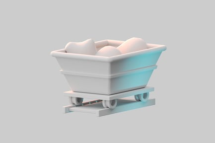 Preview: Minecart with ore, white