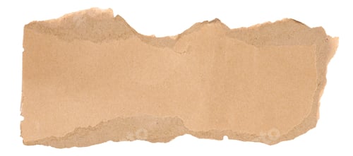 Vista previa: Pedazo rasgado de cartón marrón sobre un fondo blanco aislado