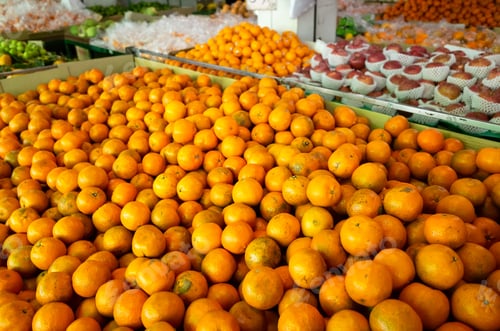 Preview: Orange Fruit Stacked On The Marketplace At Taiwan